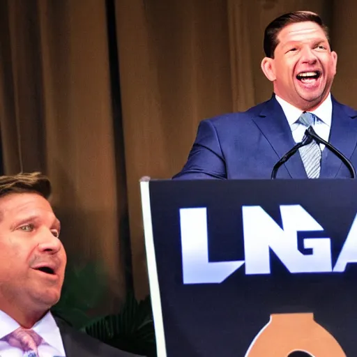 Prompt: Ron DeSantis as Gigachad