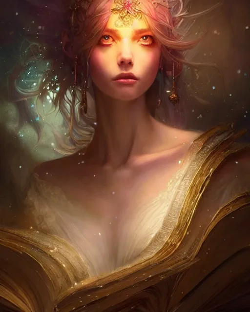 Image similar to a ( ( girl as personification of intellect ) ), beauty, fantasy, fractal crystal, digital painting by krenz cush art, greg rutkowski, artgerm, laurie greasly, wlop, intricate, highly detailed!!, sharp focus, smooth, epic composition, unreal engine, masterpiece, 8 k, interesting background