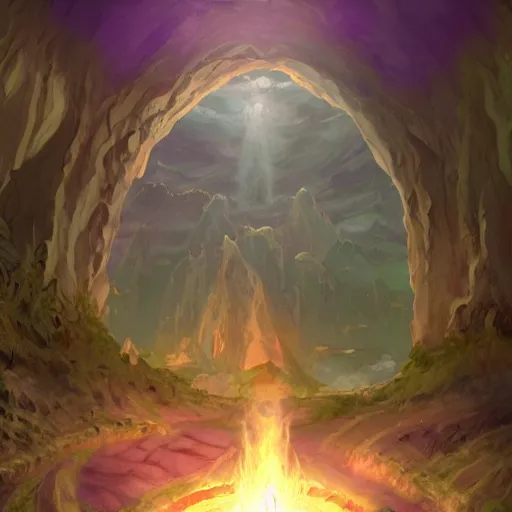 Image similar to Amethyst potion, inner light. Masterful fantasy concept art.