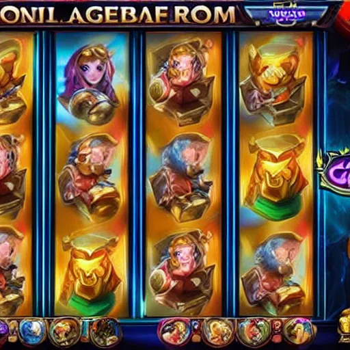 Image similar to league of legends themed slot machine