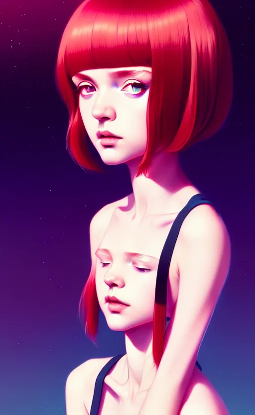 Image similar to a beautiful young british alternative music singer. optical illusion art by ilya kuvshinov lois van baarle ross tran range murata artgerm katsuhiro otomo norman rockwell. highly detailed intricately sharp focus mystically trending deviantart, pinterest, vogue italia, unreal engine 5, 4 k uhd image