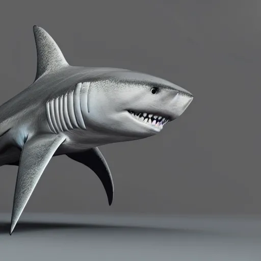 Image similar to A shark-shaped mouse design, Octane Render, Redshift Render, Arnold Render.