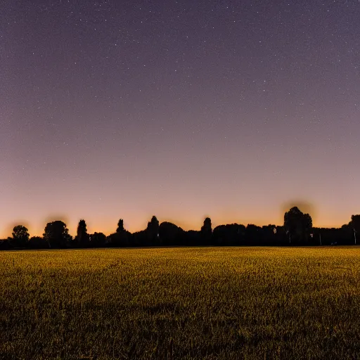 Image similar to a field during nighttime with a concrete monolith far in the distance, liminal, 4 k