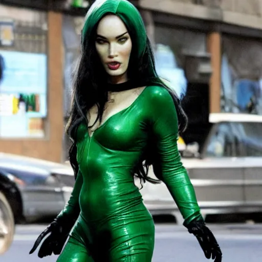 Image similar to megan fox as the riddler