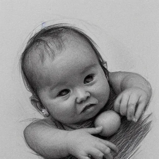 how to draw realistic baby faces