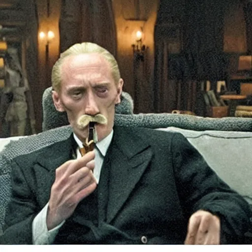 Prompt: Tywin Lannister smoking a large stogie