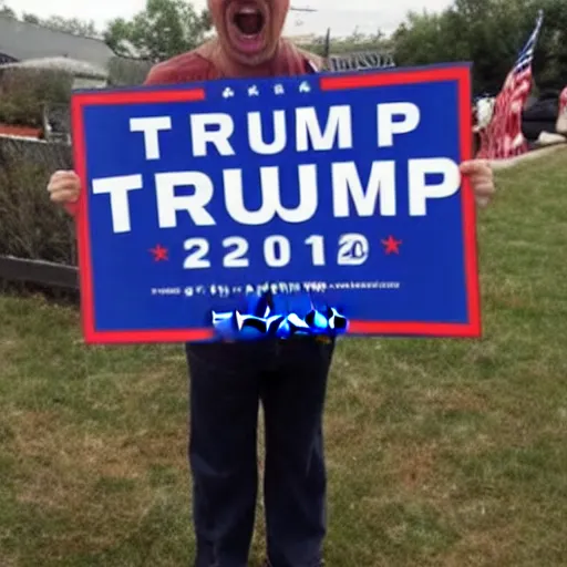 Prompt: crazy trump supporter,