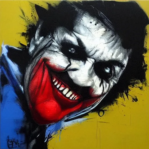 Image similar to joker, paint by Guy Denning