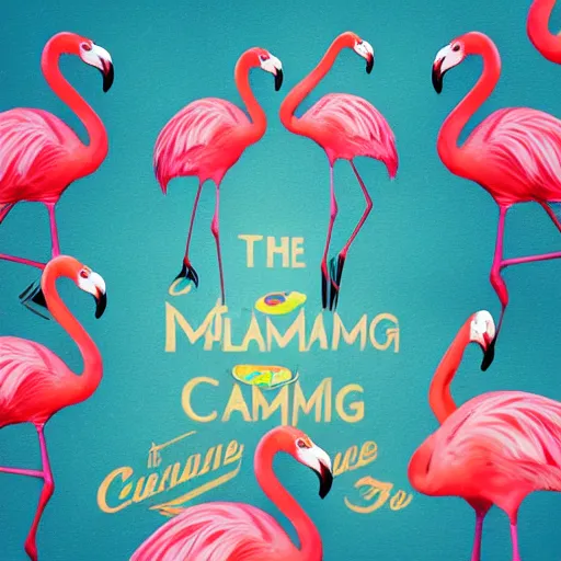 Prompt: the flamingo cafe by william maranci, plunderphonic collage album cover artstation behance hd unsplash contest winner