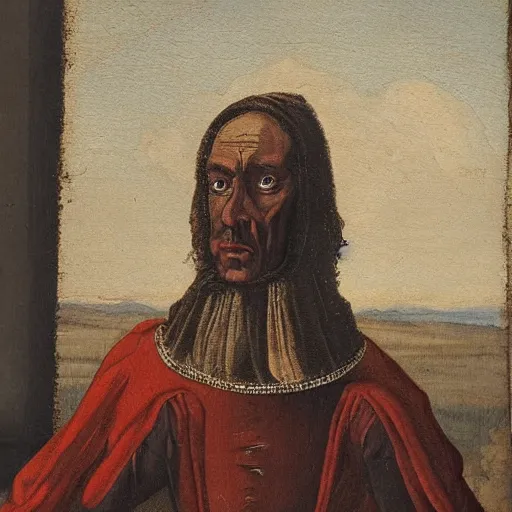 Image similar to portrait of a dark elf dressed in rags, 1 7 th century flemish style oil painting