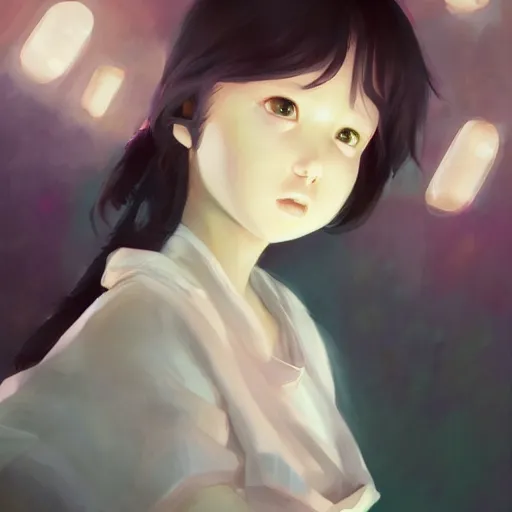 Image similar to beautiful huggy-wuggy from poppy-playtime the video game, digital painting by Hiyao Miyazaki, Studio Ghibli, Yanjun Cheng, portrait, cinematic lighting, highly detailed, concept art, Atmosphere, illustration, smooth, sharp focus, editor's pickup, trending on artstation, trending on deviantart