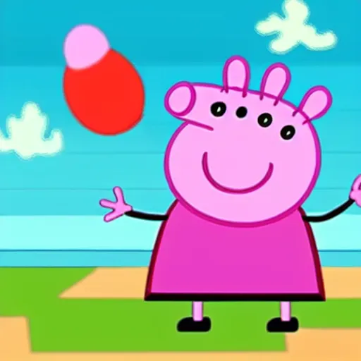 Prompt: peppa pig as an anime character