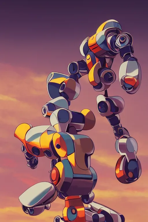 Image similar to metabots medabots medarotto medarot robot minimalist comics, behance hd by jesper ejsing, by rhads, makoto shinkai and lois van baarle, ilya kuvshinov, rossdraws global illumination ray tracing hdr radiating a glowing aura