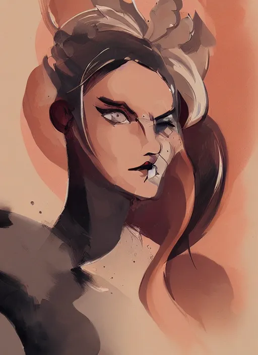 Image similar to a portrait of a lady by greg tocchini