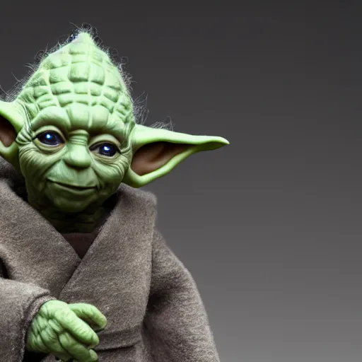Prompt: prince charles as yoda. highly detailed felt. hyper real photo. 4 k.
