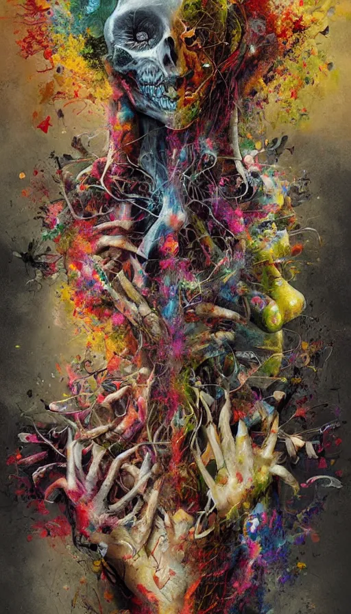 Image similar to life and death mixing together, by sam spratt