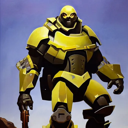 Image similar to greg manchess portrait painting of fully armored bionic the foundation aka dwayne the rock from fortnite as overwatch character, medium shot, asymmetrical, profile picture, organic painting, sunny day, matte painting, bold shapes, hard edges, street art, trending on artstation, by huang guangjian, gil elvgren, ruan jia, greg rutkowski, gaston bussiere