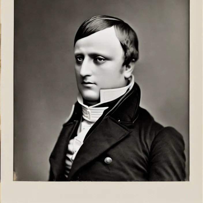 Prompt: a 1920s photograph of Napoleon Bonaparte, portrait, 8k