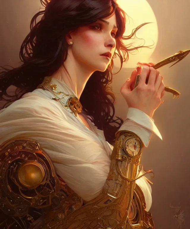 Prompt: Your boss is unhappy with your work, you are really sorry, fantasy, intricate, highly detailed, digital painting, artstation, concept art, smooth, sharp focus, illustration, art by artgerm and greg rutkowski and alphonse mucha