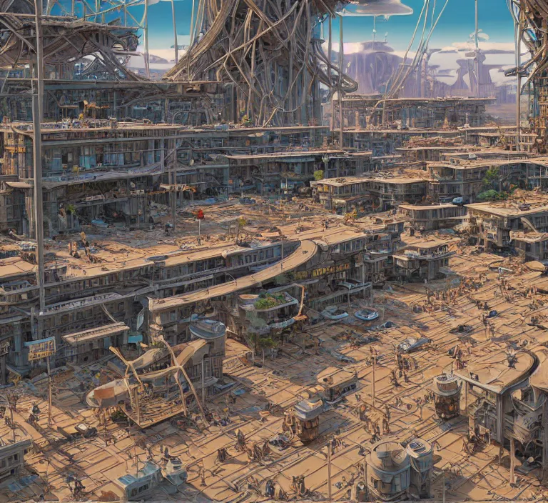 Image similar to hyperrealism photography hyperrealism concept art of highly detailed beavers builders that building highly detailed futuristic sci - fi city by wes anderson and hasui kawase and scott listfield sci - fi style hyperrealism rendered in blender and octane render volumetric natural light