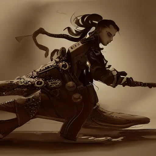 Image similar to sneaker concept art, steampunk, sharp focus, illustration, concept art by tooth wu