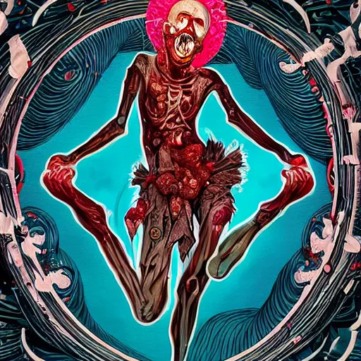 Image similar to zombie rishi sunak, religious painting, tristan eaton, victo ngai, artgerm, rhads, ross draws