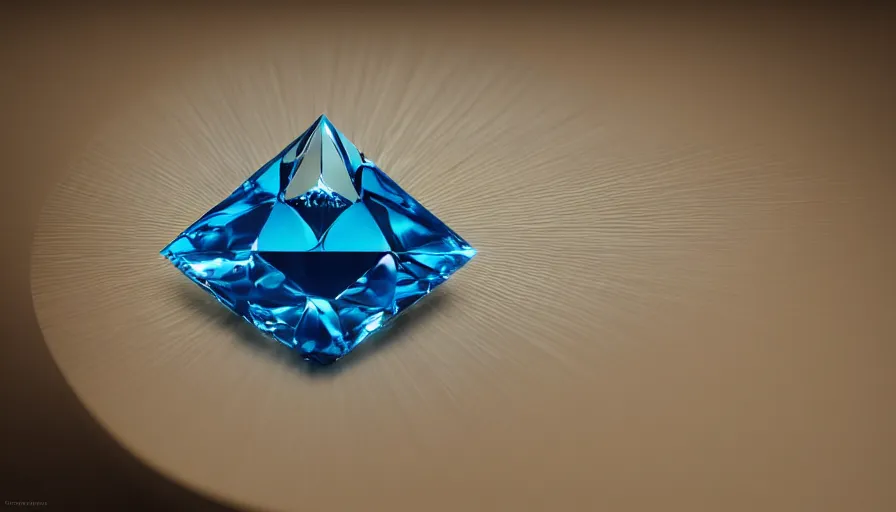 Image similar to blue diamond on a table reflecting sunlight, hyperdetailed, artstation, cgsociety, 8 k