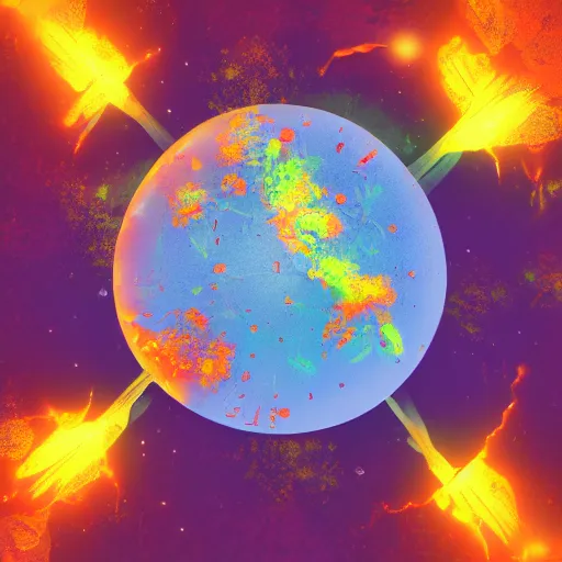 Prompt: exit this earth's atomosphere, digital art