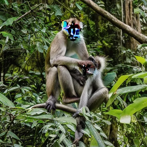 Prompt: monkeys in the jungle