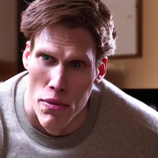 Image similar to Live Action Still of Jerma in Rudy (film), real life, hyperrealistic, ultra realistic, realistic, highly detailed, epic, HD quality, 8k resolution, body and headshot, film still