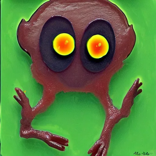 Prompt: tarsier jello art