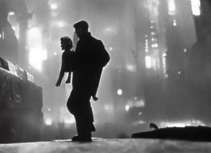 Image similar to scene from the 1934 film blade runner