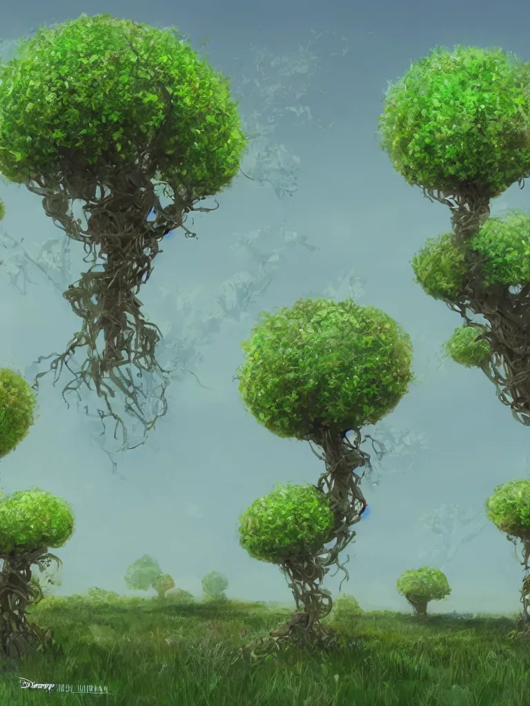 Prompt: blooming uranium orb tree orchard by disney concept artists, blunt borders, rule of thirds