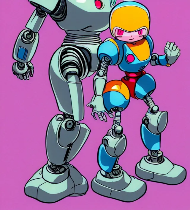 Prompt: the robot mother protagonist, animation character design by akira toriyama, don bluth, jack kirby, action - adventure, sharp detail, artstation trending, conceptart. com