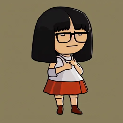 Image similar to Tina Belcher in the style of Star Wars: The Clone Wars (2008)