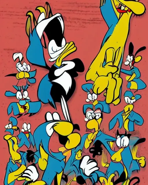 Image similar to looney toons, body horror