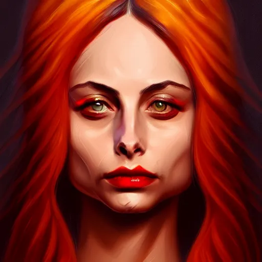 Image similar to queen of fire willa holland, highly detailed, digital painting, artstation, concept art, smooth, sharp focus, illustration