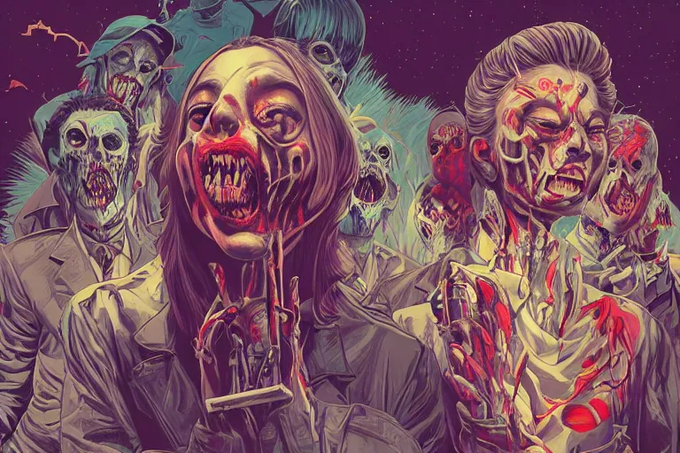 Image similar to night of the living dead, tristan eaton, victo ngai, artgerm, rhads, ross draws