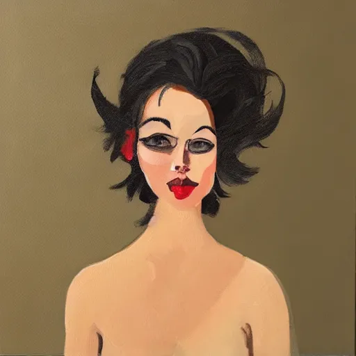 Image similar to hedgehog lady in the style of michael carson