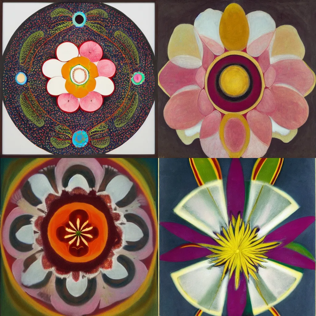 Prompt: flower in the style of hilma af klint