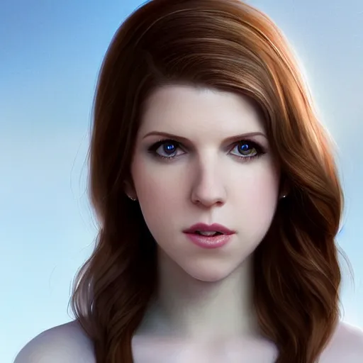 Prompt: a portrait of anna kendrick as a pixar character, beautiful, elegant, extremely detailed digital art, trending on artstation hyper realistic matte painting, by wlop, artgerm