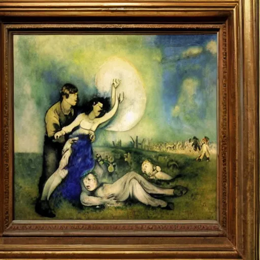 Image similar to wave art by francois de nome and lajos chagall in banksy and george inness, 8 k painting renaissance building chives electron, by eugene delacroix and jane graverol, leisure