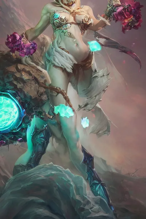 Prompt: beautiful girl necromancer titania from marvel comics covered with glass exploding into blood, practical armor, heroes of the storm, 3 d render, hyper realistic detailed portrait, holding magic flowers, ruan jia, wlop. scifi, fantasy, hyper detailed, octane render, concept art, peter mohrbacher