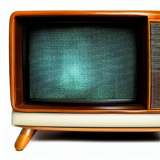 Prompt: vintage television, displaying white noise, static, static noise