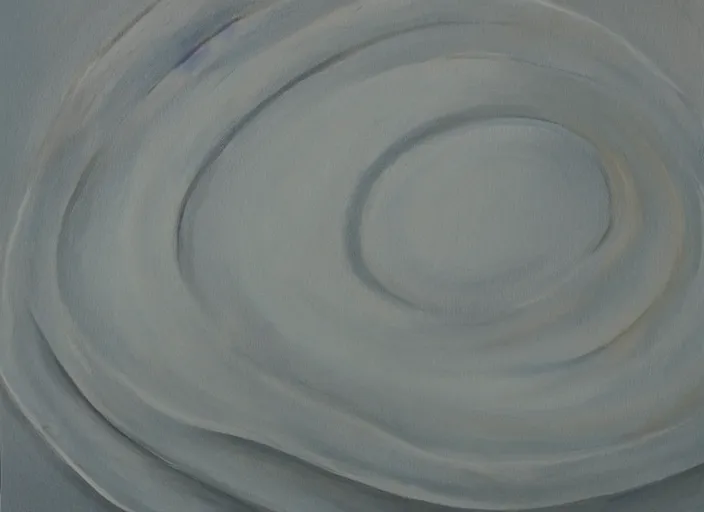 Image similar to hard indentations coursing across smoother curved surface, oil painting
