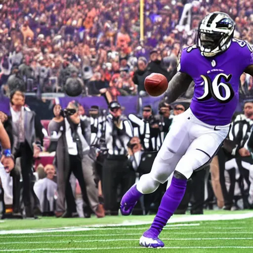 Image similar to lamar jackson baltimore ravens. lombardi trophy. sports photo. award winning photograph. lamar jackson's face