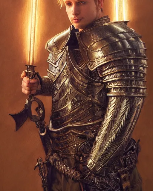 Image similar to attractive arthur pendragon confesses his love for his attractive male knight, highly detailed, very intricate, cinematic lighting, by donato giancola and rossdraws and magali villenueve, featured on artstation