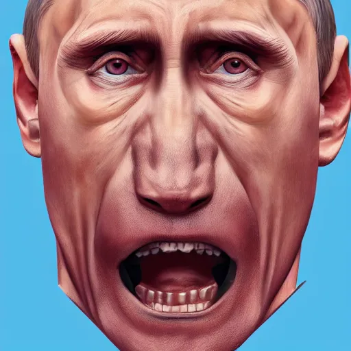 Image similar to photorealistic Vladimir Putin slowly transforming into a monkey, concept art, digital painting, trending on artstation, highly detailed, epic composition, 8k UHD