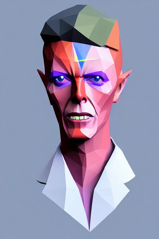 Prompt: low poly david bowie character, high resolution, hd, 4k