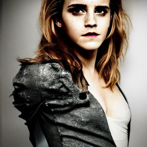 Image similar to photoshoot of Emma Watson cyborg